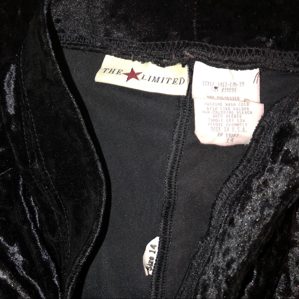 **sold**💄 The Limited - EUC Vintage Crushed Velvet Pants - Picture 11 of 13